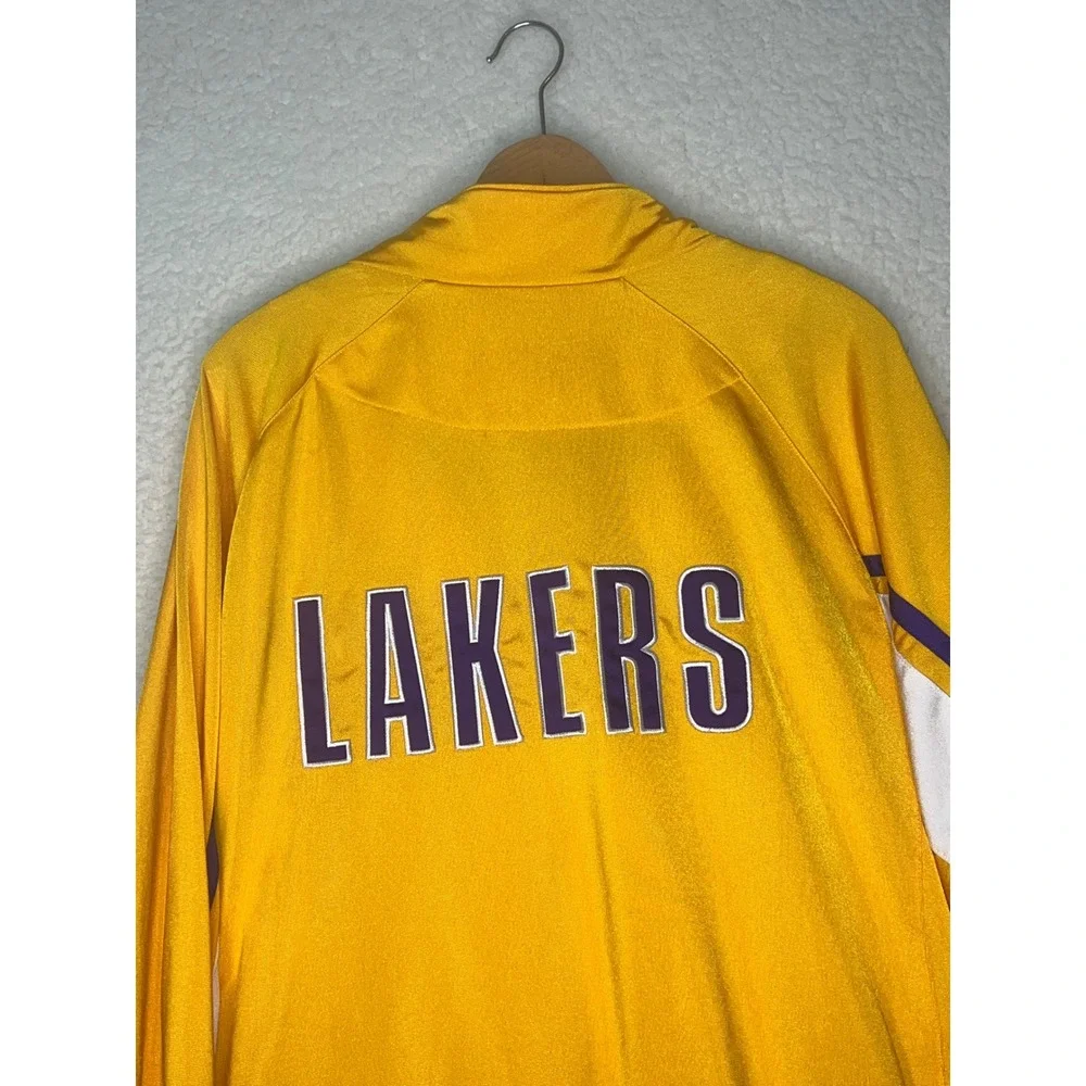 Nike Team NBA Los Angeles Lakers Warm Up‎ Jacket Yellow Purple XL Shooting Shirt